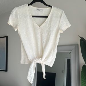 Madewell Texture & Thread Tie Shirt (XS)